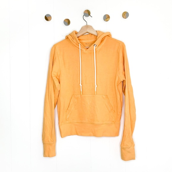 Athleta Sundown Hoodie Yellow-Orange Marigold Pullover Sweatshirt - Picture 1 of 6